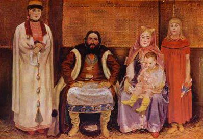 Семья купца в XVII в. Худ. Андрей Рябушкин